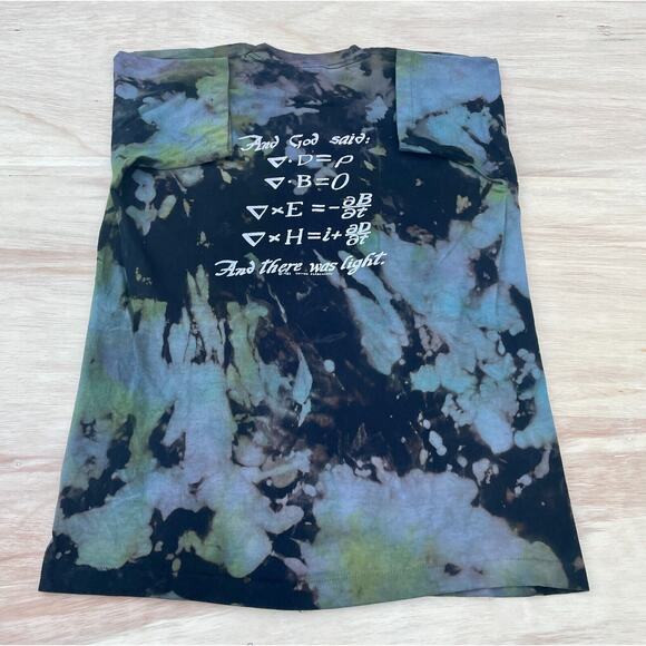 VTG FRUIT OF THE LOOM 80s Black Hole Shirt Short Sleeve Men Black Tie-Dye SZ. XL - Picture 5 of 5